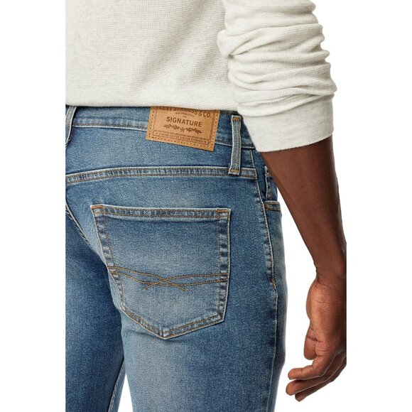 Levi Strauss Signature Men's and Big and Tall Slim Fit Jeans, Size 30x32, Blue - Picture 4 of 5